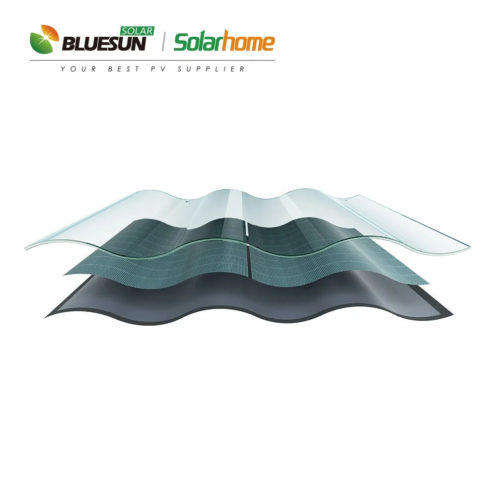 Bluesun BIPV Photovoltaic Roof Shingles 30w Thin Film Solar Cell Roof Tiles 30w Tile That Generates Energy Solar