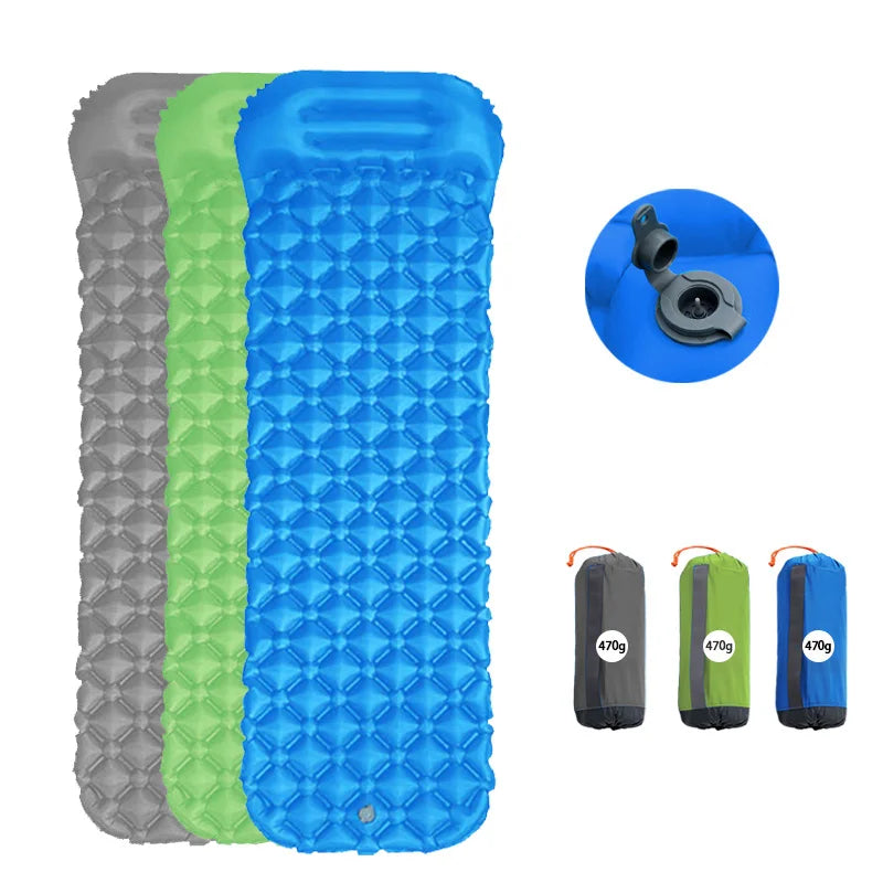 40D Nylon Inflatable Sleeping Pad Self Inflating Camping Mat Waterproof Inflatable Mattress Ultralight Sleeping Pad for Camping