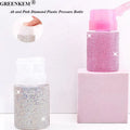 New Pink Diamond Plastic Pressure Bottle Makeup Dispenser Small Empty Bottle Portable Diamond Nails Liquid Empty Bottle