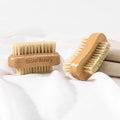 Yozeal 100% Natural Color Flat Wooden Nail Cleaning Brush Free Logo Dry Brush Paper Material New Style Sample Service Available