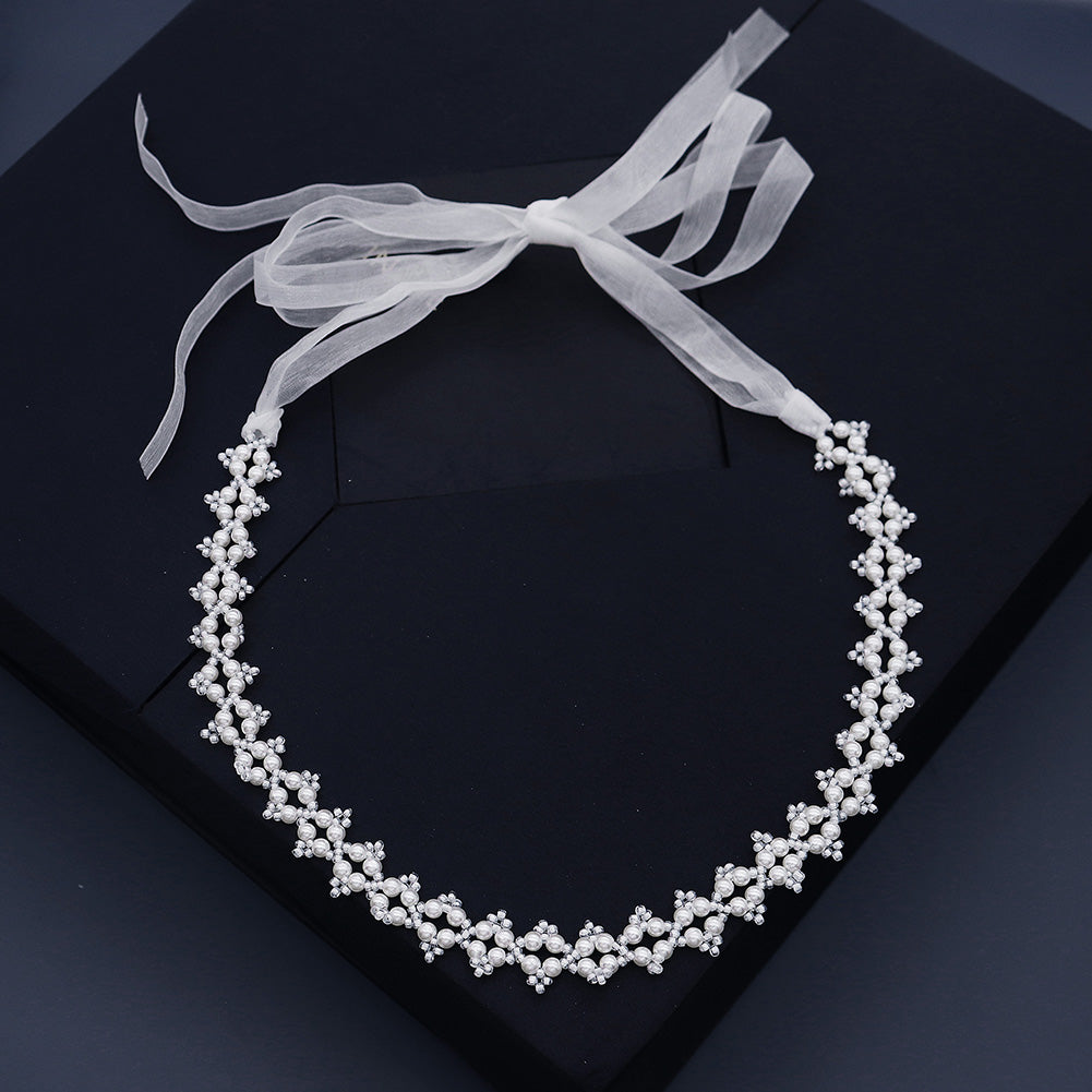 Ivory Pearl Elegant Bridal Hairpiece Bridesmaid Headband for Wedding