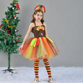 2026 New Update Fall Sleeveless Dress With Headband Kids Turkey  Festival Party Clothing Thanksgiving Tutu Dress for Girls