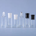 Ninety-nine Fancy Octagonal Roller Perfume Bottles 3ml 6ml 12ml Clear Glass with Steel Roller and Roller Insert Sealed