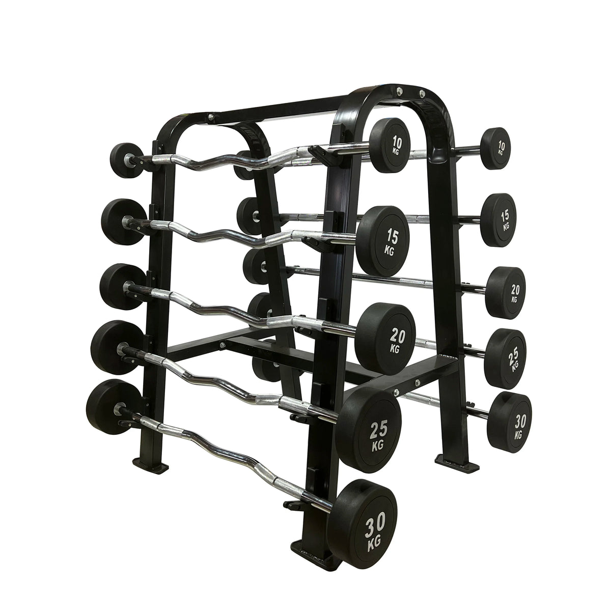 Hot Sale Weight Lifting Commercial Gym Straight and Curved Bar Rubber Barbell Weight Set with Customized Logo