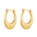 Wholesale Modern Stainless Steel Jewelry Women Thick Gold Hoops Rope Wire Twisted Heart Hoop Earrings Gold
