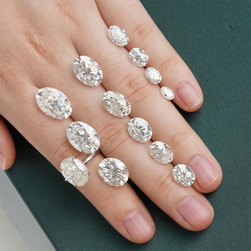 Starsgem 5*3mm-11*9mm D Color Oval Cut  Loose Moissanite Factory Price Moissanite for Jewelry