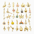 New Personalise Jewelry 18K Trendy Rainbow Star Heart Pendant 18K PVD Gold Stainless Steel DIY Charms for Jewelry Making