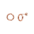 KAULA Women's Trendy Simple Style Gold-Plated Stainless Steel round Stud Earrings Irregularity Design for Christmas Day Gift