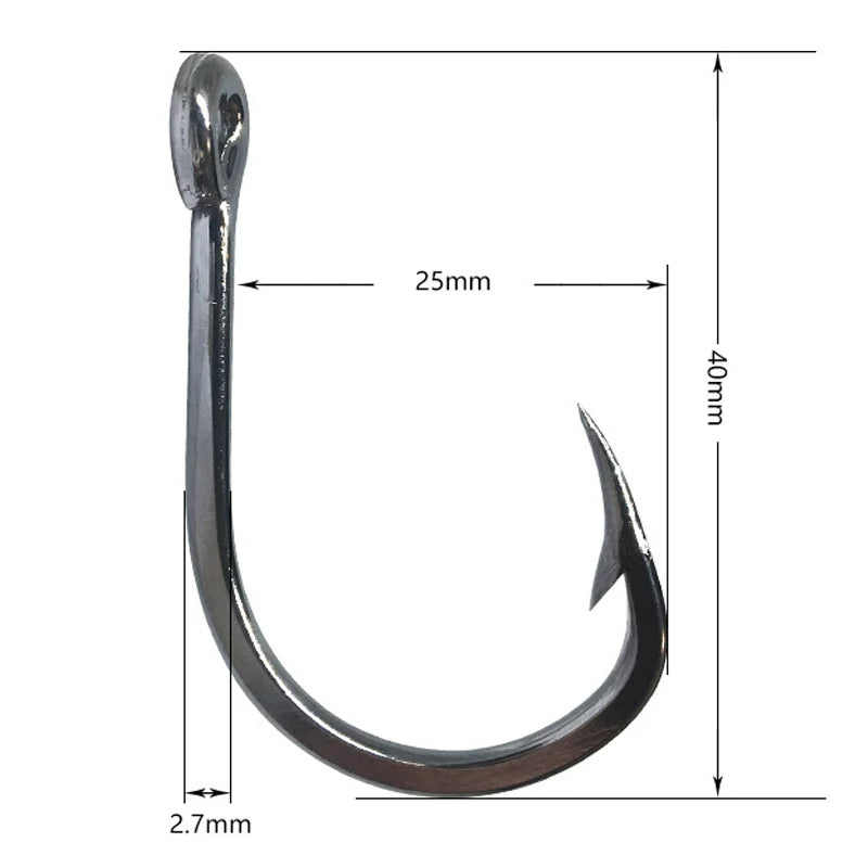 10827 4 - 12/0# Circular Ring Assist Jig Big Game Stainless Steel Manufacture Saltwater Sea Double Sharpener Fish Fishing Hook