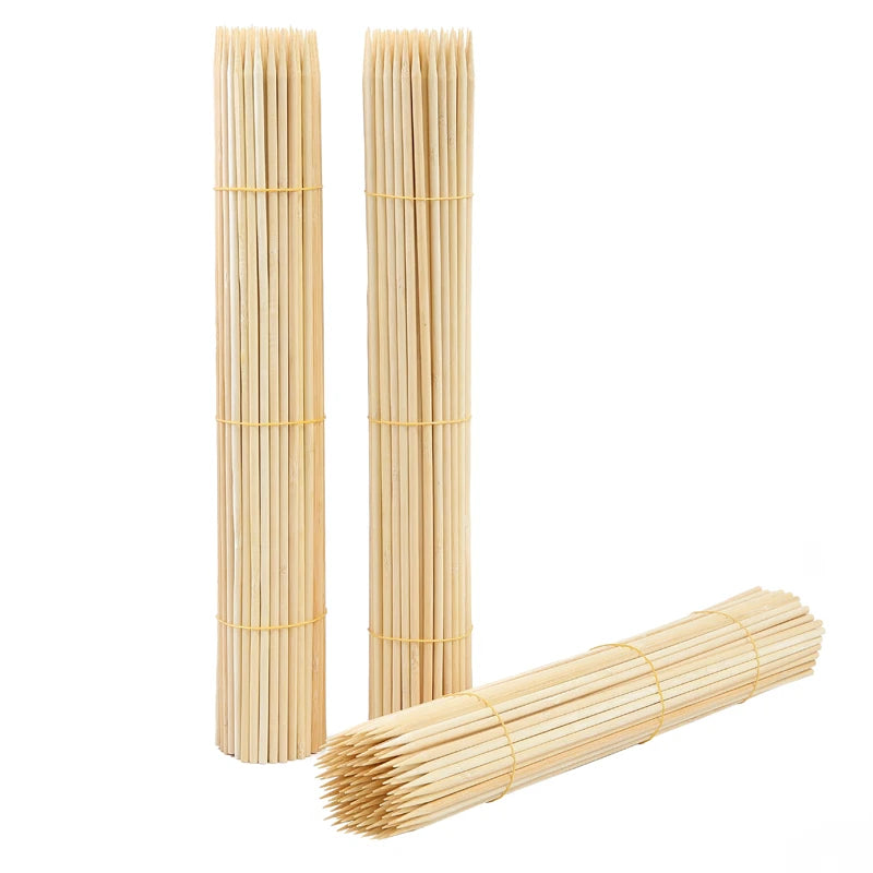 Heat Resistance BBQ  3mm 30cm Satay Sticks Bamboo Skewers