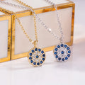 Minimal Jewelry Eye Pendant S925 Sterling Silver Necklace