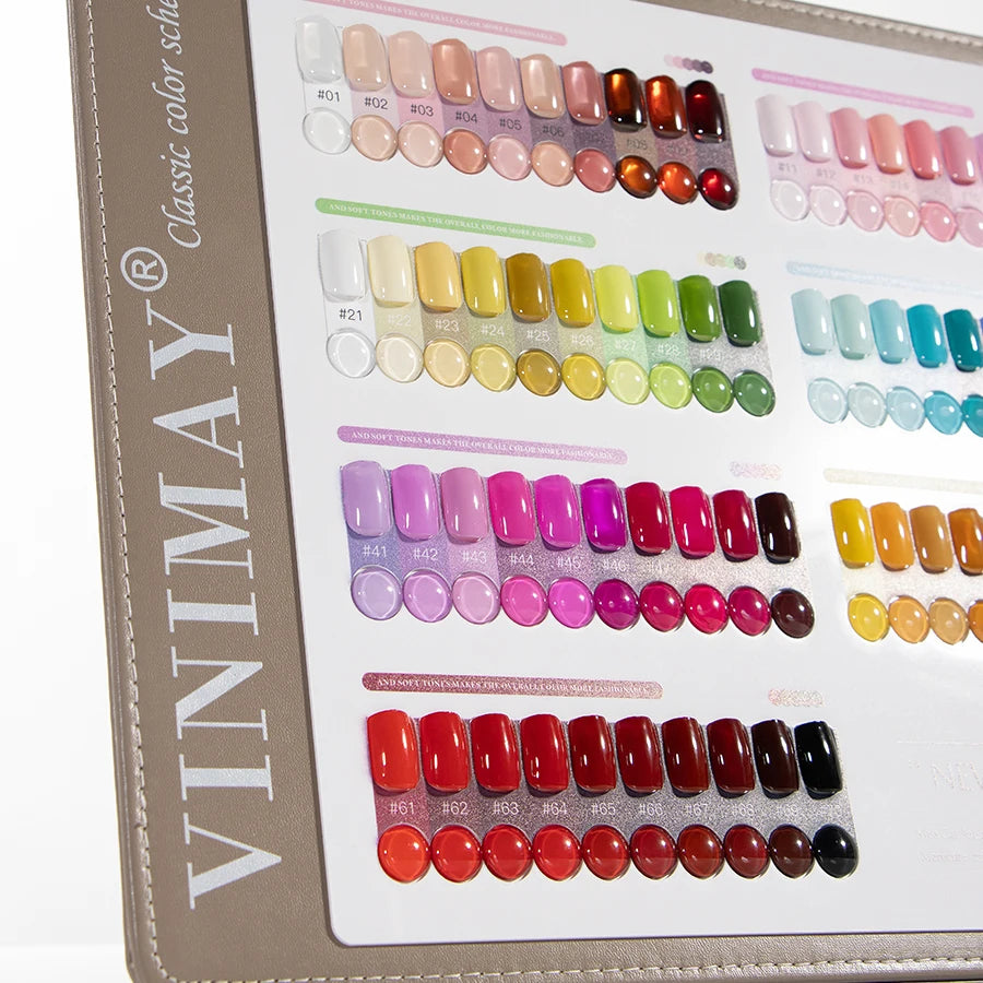 Vinimay Semi-permanent Nail Gel Enamel 15ml 70 Colors Customize UV Led Gel Polish Collection Soak Off Gel Nail Polish Set Colors