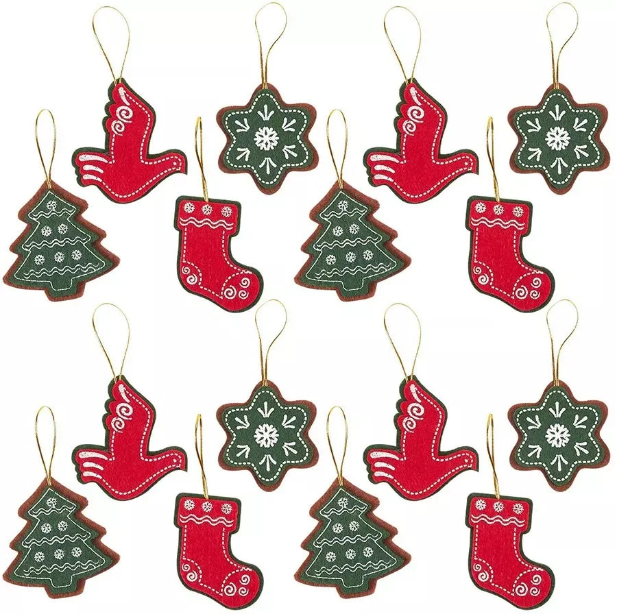 Cute Felt Hanging Christmas Ornaments Christmas Tree  Stocking  Star.