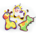 Bulk Animal Shape Stuffed Giraffe Toy Tough Durable Oxford Printed Cute Small Soft Dog Squeak Toys