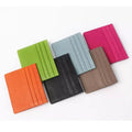 Custom Logo Luxury Plain RFID Blocking Minimalist Slim Fashion Leather Credit Card Holder Trading Card Sleeves No Closure