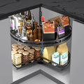 Modern Design Revolving Magic Corner Kitchen Cabinet Lazy Susan Organizer with Multi-Function In-Cabinet Storage