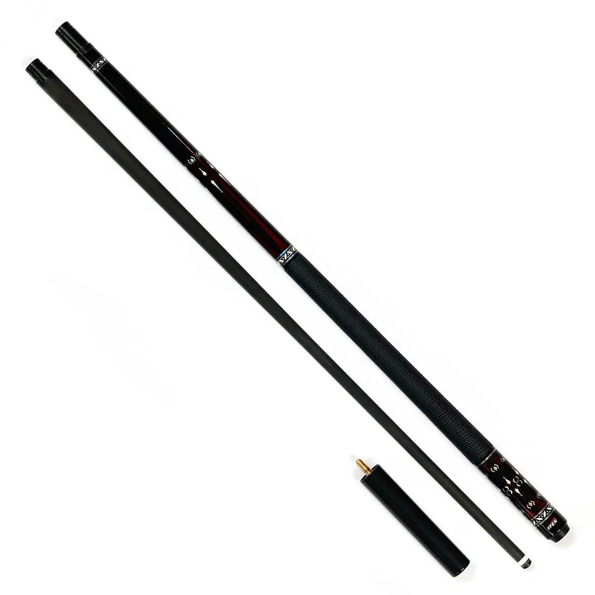 Premium Quality Yfen Handmade 1/2-pc Carbon Fiber Shaft Maple Wood Butt Billiard Pool Cue 12.5mm Tip with Extension MegaBDM