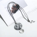 TongLing European Zinc Alloy Nickel Free Vintage Long Sweater Necklace Gift Circular Necklace for Autumn Winter Wearing