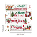 Spiareal 4 Pieces Vintage Christmas Wood Hanging SignSign Plaque Ornament for Indoor Outdoor Holiday Classroom Home Decor