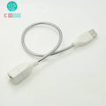 28cm Flexible Metal USB Extension Cable Male to Female Power Supply Cord Metal Hose Tube Wire for USB Light Lamp Bulb