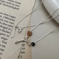 Elegant 925 Sterling Silver Natural Stone Heart Different Charm Pendant Necklaces for Women Girls Birthday Gifts