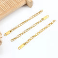 Stainless Steel Extension Chain for DIY Necklace and Bracelet 18K Gold Plated Engraved Logo Extended Links Chain Accessories