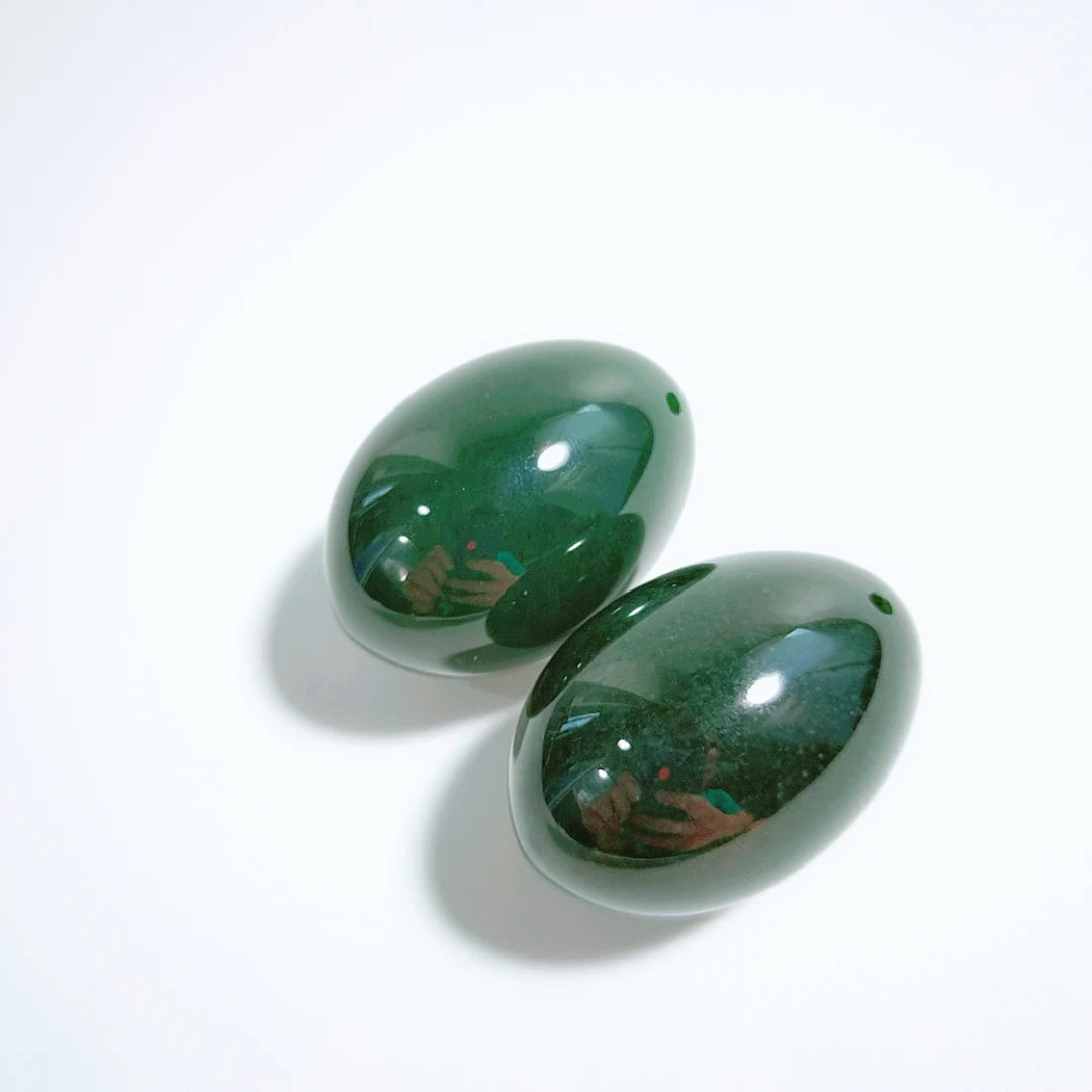 DIY Natural Yoni Egg Set Kegel Exercise Jade Egg Muscle Tightening Nephrite Jade Crystal Balls Yoni Egg Crystal Jewelry