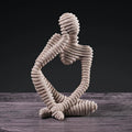 HelloWorld Drawing Pensive Character Decoration Nordic Creative Study Home Decoration Furniture Living Room Office Sandstone