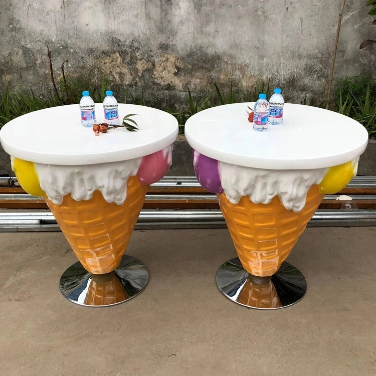 Ice Cream Furniture for Ice Cream Shop/giant Ice Cream Prop/outdoor Ice Cream Chairs and Table