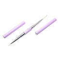 Wholesale Purple Metal Handle Manicure Tool Custom Logo Double Head Painting Liner Nail Brush