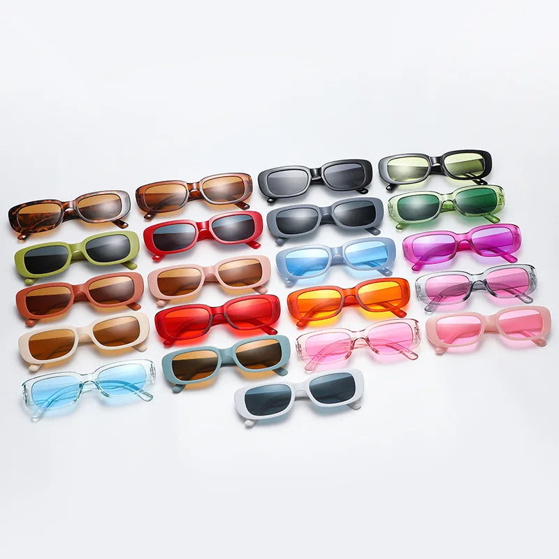 Wholesale Custom logo Plastic Small Frame Candy Color Fashion Vintage Sun Glasses Retro Promotional Sunglasses 2025
