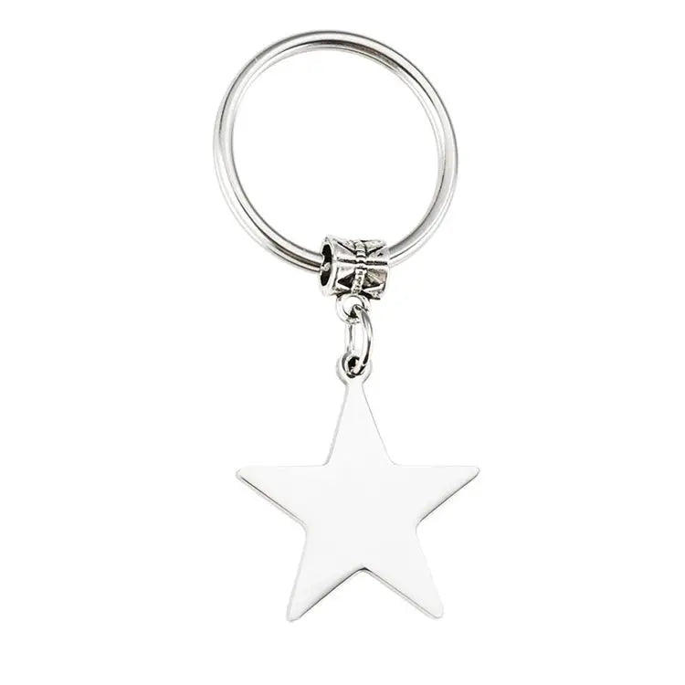 Customized Vintage & Fashion New Brand Keychain Double Sided Stainless Steel Metal for Sublimation