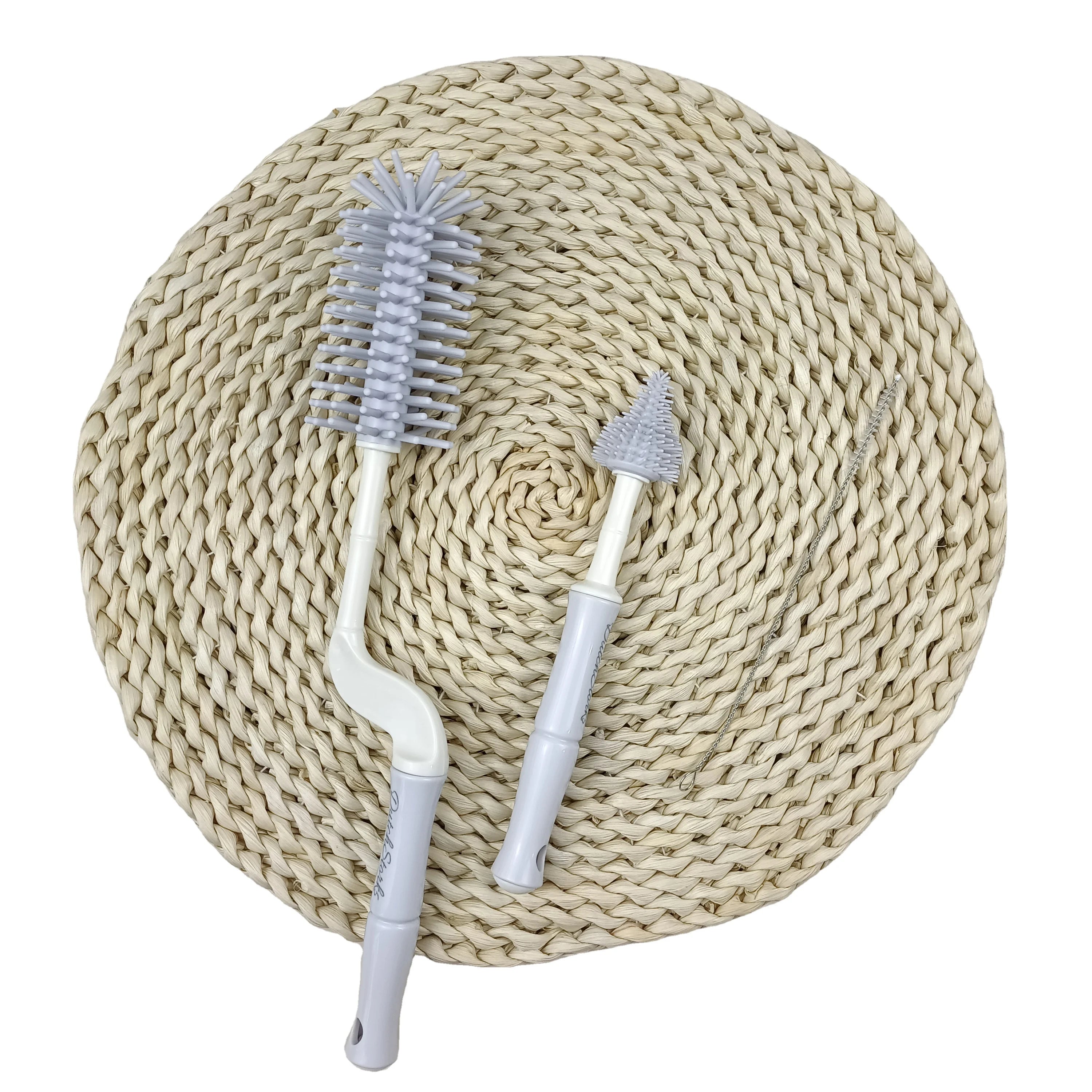 OEM Silicone Bottle Cleaning Long Brush Feeding Bottle Brushing Rotation Factory Price