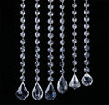 Factory Wholesale 14mm S Grade Hanging Octagon Beads Crystal String Chandelier Chain for Wedding  Decoration