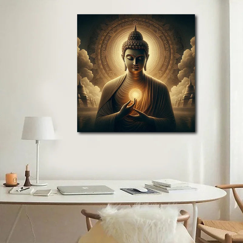 Wholesale Buddha Canvas Painting Print Wall Art Gautama Portrait Buddha Canvas Wall Art Design for Home Decoration