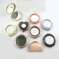 Portable Round Folded Compact Mirrors Rose Gold Silver Pocket Mirror Making up for Personalized Gift