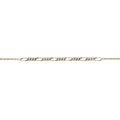 LORUNVE 925 Sterling Silver Gold Simple Mixed Figaro Fine Chain Bracelet Women