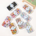 Seamless Cotton Hair Bands Elastics Hair Ties 60pcs Per Box 0.78 Inch Diameter Ponytail Holders Cute for Girls Toddlers Babies