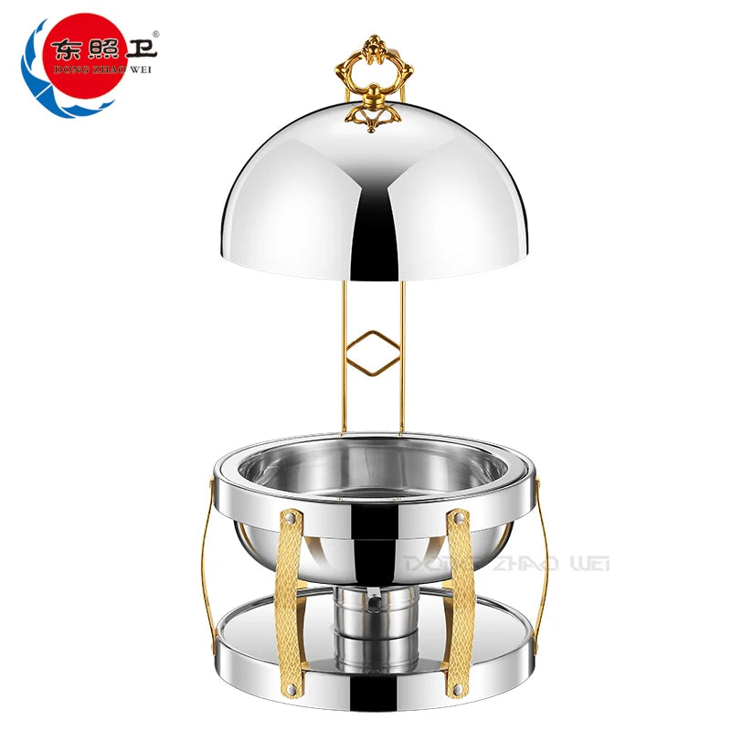 Stainless Steel Chafing Dish Buffet Food Warmer Set 8L Electric Fuel Heating for Hotel Restaurant Wedding Use