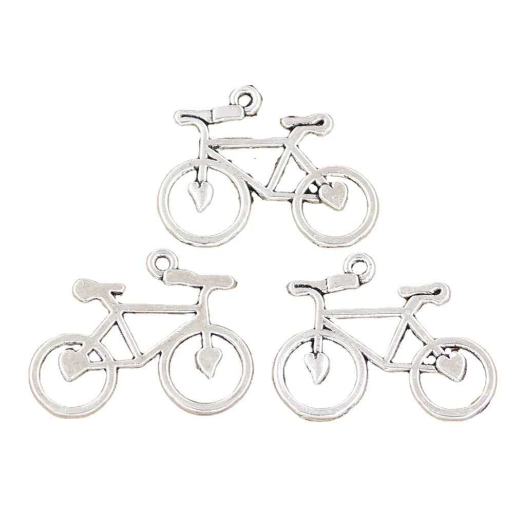 Charms Bike Bicycle 31x23mm Tibetan Silver Color Pendants Antique Jewelry Making DIY Handmade Craft