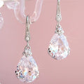CAOSHI Drop Earrings for Women Sweet Romantic Female Earring Water Drop Clear Zircon Fashion Jewelry Earings for Women