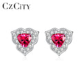 2026 CZCITY Fashion New Trillion Cut Earrings Studs 925 Sterling Silver Jewelry for Wedding Engagement Women Gift Stud Earrings