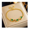 2023 New Anti Tarnish 18k Pvd Gold Plated Heart Charm Bracelet Women 316l Stainless Steel Bracelet for Women