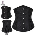 Black White Corelet Women Outfit Solid Corset Underbust Plus Size 6XL Long Torso Girdle Body Shaper for Big Girl