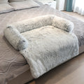 Comfortable Long Plush Pet Bed for Dogs and Cats Solid Animal Pattern with Removable Cover Dog Cushion Sofa Mat