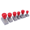 HA Rectangle Self Inking Notary Office Personalised Press Stamps Decorative Custom Plastic ABS Stamping Punch Red Gray 20x50mm