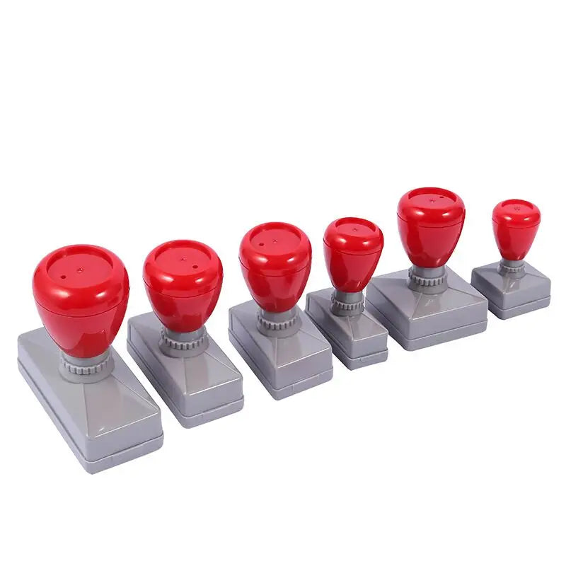 HA Rectangle Self Inking Notary Office Personalised Press Stamps Decorative Custom Plastic ABS Stamping Punch Red Gray 20x50mm