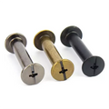 Steel Nickle Brass Black Antique Bronze Coating Female Male Screw Binding Post Chicago Screws for Holsters Leather Bags 18mm