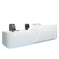 Painted Front Desk Reception Desk Company Front Desk Beauty Salon Counter White Cash Register Simple Modern Curved bar Counter