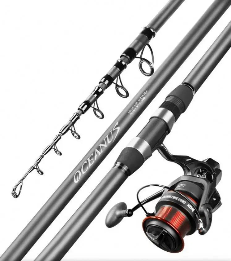 A1 2.1M-5.4M Surf Casting Rod Pole Carbon Extendable Surfcasting Telescopic Rock Sea Fishing Rods Long Casting Surf Fishing Rod